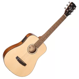  Cort ADMiniE-OP elektro-akusztikus mini gitár, matt natúr, tokkal