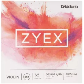   D'addario ZYEX hegedűhúr készlet, 4/4 medium, ezüst D