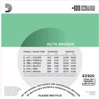 D'addario EZ920 - 85/15 bronze akusztikus gitárhúr készlet
