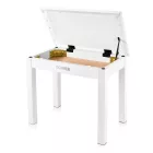Donner DKB-10 WH zongoraszék tárolóval, fehér
