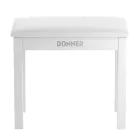 Donner DKB-10 WH zongoraszék tárolóval, fehér
