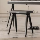 Donner DKB-100 zongoraszék, fekete
