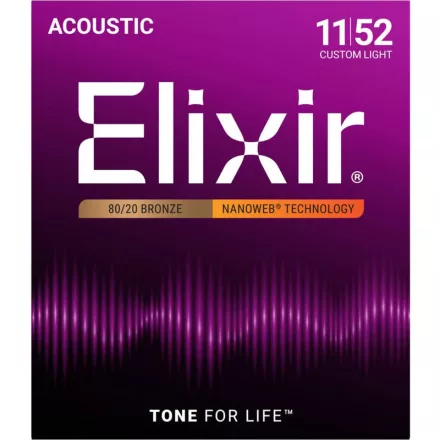 Elixir NANOWEB 11027 akusztikus, bronz gitárhúr készlet
