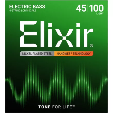 Elixir NanoWeb (14052) 045-100 Light basszusgitár húrkészlet