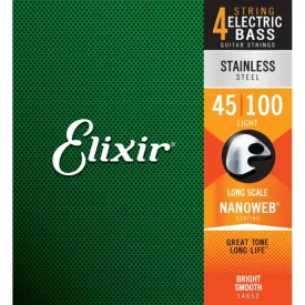  Elixir NANOWEB 14652 basszusgitár húr készlet 45-100 light