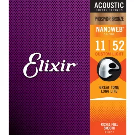   Elixir NANOWEB 16027 akusztikus, Foszfor-bronz gitárhúr készlet