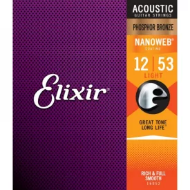   Elixir NANOWEB 16052 akusztikus, Foszfor-bronz gitárhúr készlet