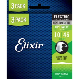   Elixir Optiweb (16552) 10-46 Light elektromos gitár húrkészlet (3 db-os csomag)