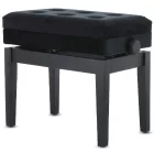 GEWA kottarekeszes zongora pad Deluxe Compartment, matt fekete