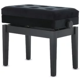   GEWA kottarekeszes zongora pad Deluxe Compartment, matt fekete