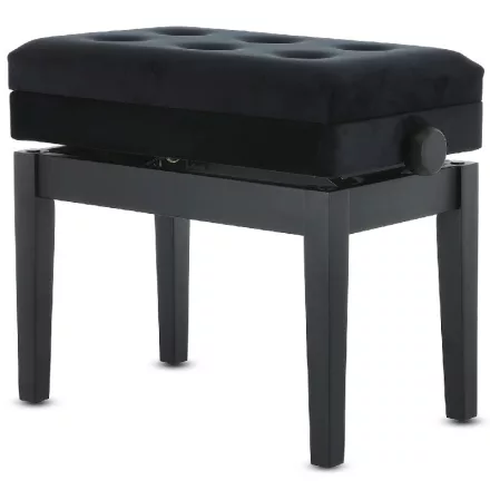 GEWA kottarekeszes zongora pad Deluxe Compartment, matt fekete