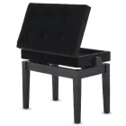 GEWA kottarekeszes zongora pad Deluxe Compartment, matt fekete