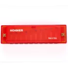 Hohner Happy Color szájharmonika, áttetsző piros