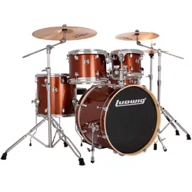   Ludwig Evolution 20" 5 részes dobszerelés állványzattal - Copper