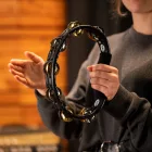 Meinl TMT1M-BK fekete, kétsoros félkör csörgőkarika