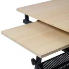 MIADOMODO Íróasztal polcokkal és székkel világosfa/fekete