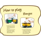NINO Percussion NINO19R 6½-7½" ABS bongó piros