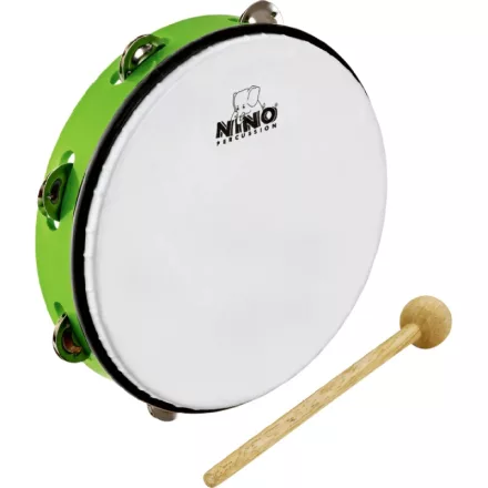 NINO Percussion NINO24GG 10" műanyag tamburin zöld