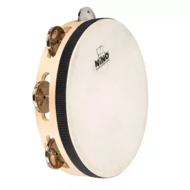   NINO Percussion NINO944 8” egysoros bőrös fa tamburin - natúr