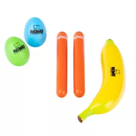   NINO Percussion NINOSET7 gyerek vegyes ritmushangszer szett - 4 db