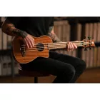 Ortega CAIMAN-BS-GB Elektro-akusztikus basszus ukulele, tokkal
