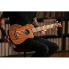 Ortega CAIMAN-BS-GB Elektro-akusztikus basszus ukulele, tokkal