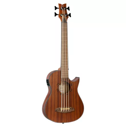Ortega LIZZY-PRO Short scale bund nélküli basszus ukulele, tokkal