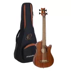 Ortega LIZZY-PRO Short scale bund nélküli basszus ukulele, tokkal