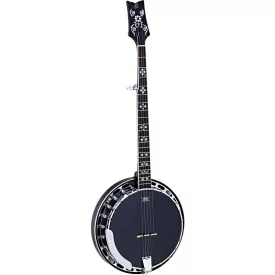 Ortega OBJ450-SBK Banjo, fekete, tokkal