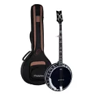 Ortega OBJ450-SBK Banjo, fekete, tokkal