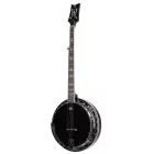 Ortega OBJ650-SBK Banjo, fekete, tokkal
