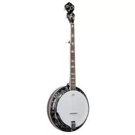 Ortega OBJ750-MA Banjo, lángolt juhar, tokkal