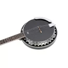Ortega OBJE356-SBK-L Banjo 6 húros, balkezes, fekete, tokkal