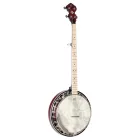 Ortega OBJE400TFR Banjo, piros, tokkal