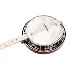 Ortega OBJE400TFR Banjo, piros, tokkal