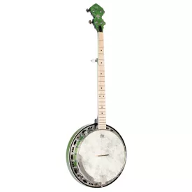 Ortega OBJE400TGR Banjo, zöld, tokkal