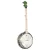 Ortega OBJE400TGR Banjo, zöld, tokkal