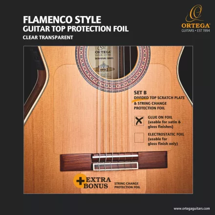 Ortega OPG-FLAM2 Védőfólia, osztott, átlátszó