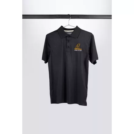 Ortega OPOLO-DLX-L Golfpóló, fekete, hímzett