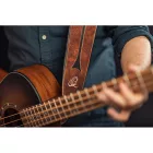 Ortega OSBS-1 Eredeti bőr basszusgitár pánt, gesztenye