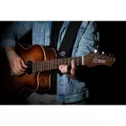 Ortega OSBY-1 Valódi bőr gitárpánt, fekete