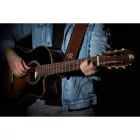 Ortega OSBY-6 Eredeti bőr gitárpánt, barna