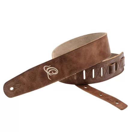 Ortega OSSU-40 Velúr bőr gitárpánt, konyak
