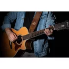 Ortega OSSU-40 Velúr bőr gitárpánt, konyak