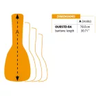 Ortega OUBSTD-BA Bariton ukulele puhatok, fekete/narancs