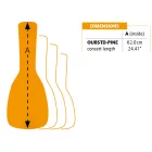 Ortega OUBSTD-PINE Ukulele puhatok, fekete/narancs