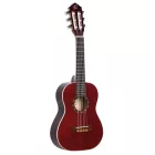 Ortega R121-1/4WR Klasszikus gitár, 1/4-es méret, vörös, tokkal