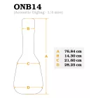 Ortega R121-1/4WR Klasszikus gitár, 1/4-es méret, vörös, tokkal