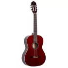 Ortega R121-7/8WR Klasszikus gitár, 7/8-as méret, vörös, tokkal