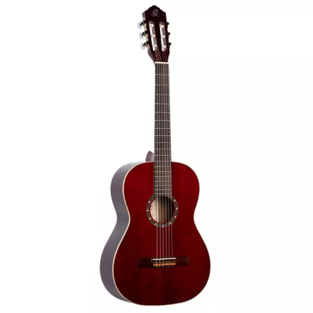 Ortega R121-7/8WR Klasszikus gitár, 7/8-as méret, vörös, tokkal